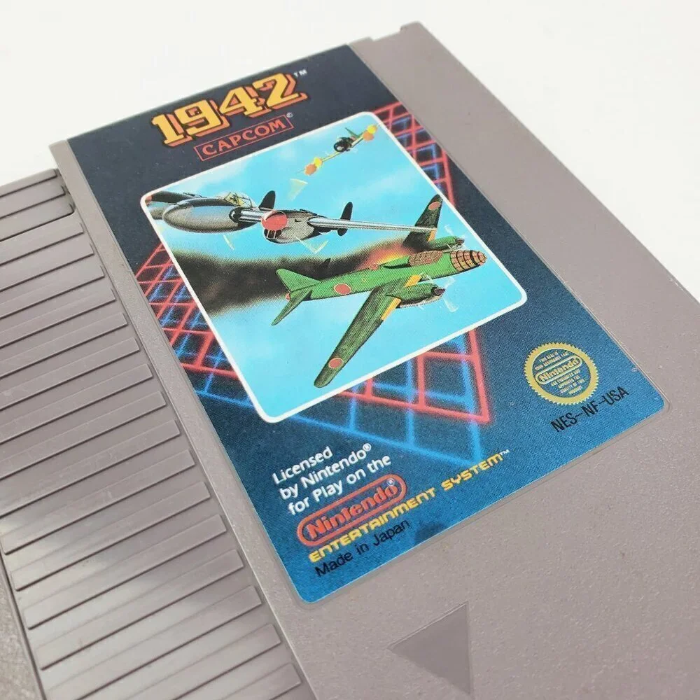 1942 NES Nintendo Video Game Cart. + Sleeve Capcom Authentic Tested